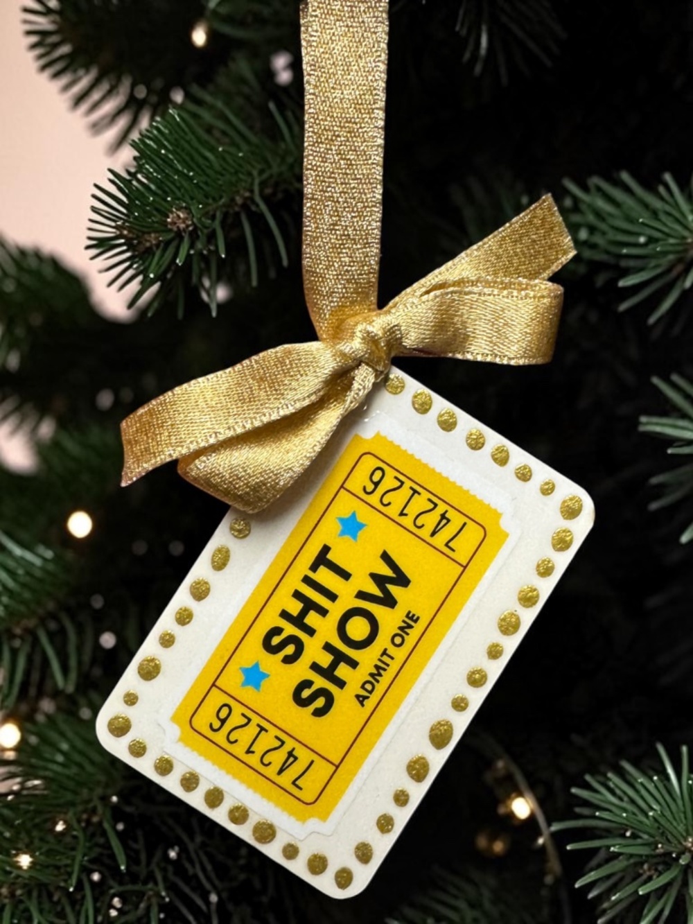 Funny Shit Show Christmas Ornament Handmade Sarcastic Mom Teacher Gift